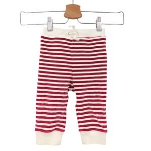 Burberry Children Baby Red White Striped Cotton Blend Pants Size 9M